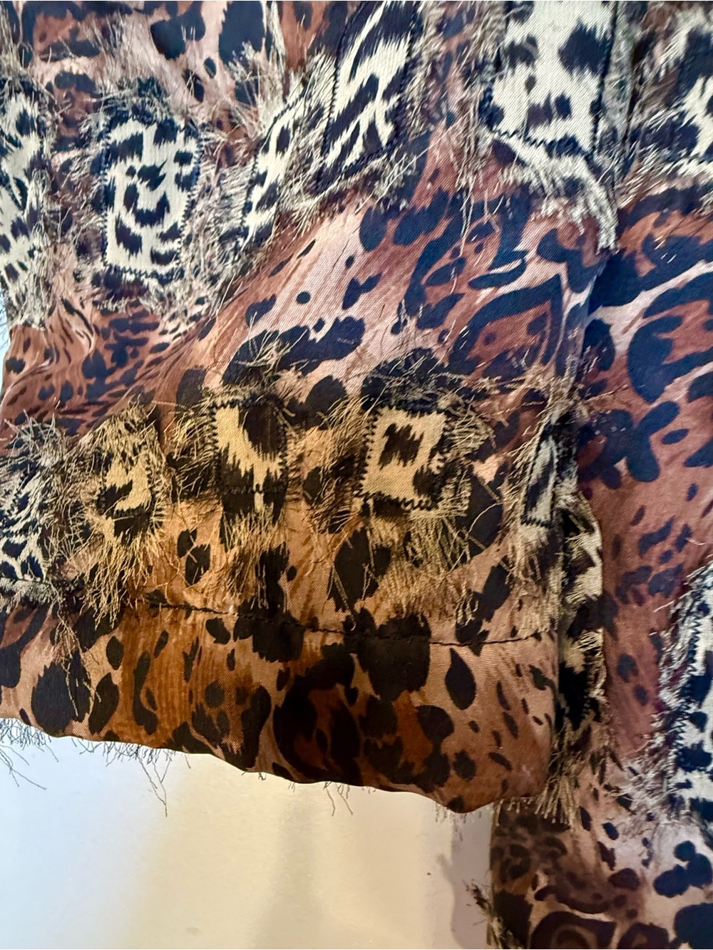 Chico's Animal Print Open Front Jacket in Brown and Tan see description - Picture 8 of 9
